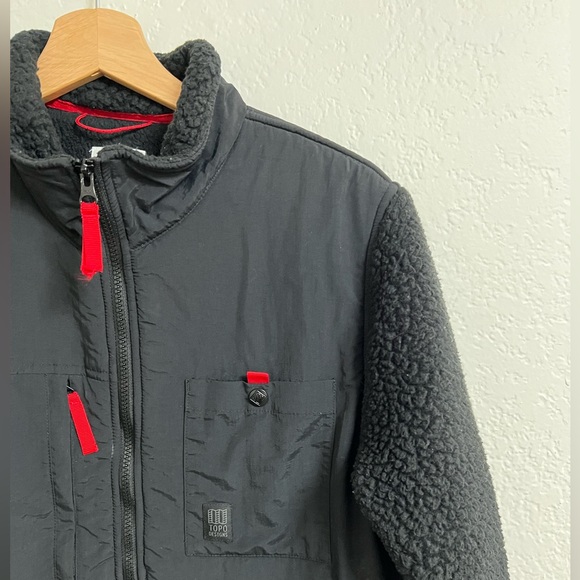 Topo Designs Subalpine Polartec Black Sherpa Fleece Jacket, Size L - Picture 3 of 6